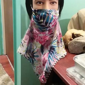 Floral Neck Gaiter Face Scarf